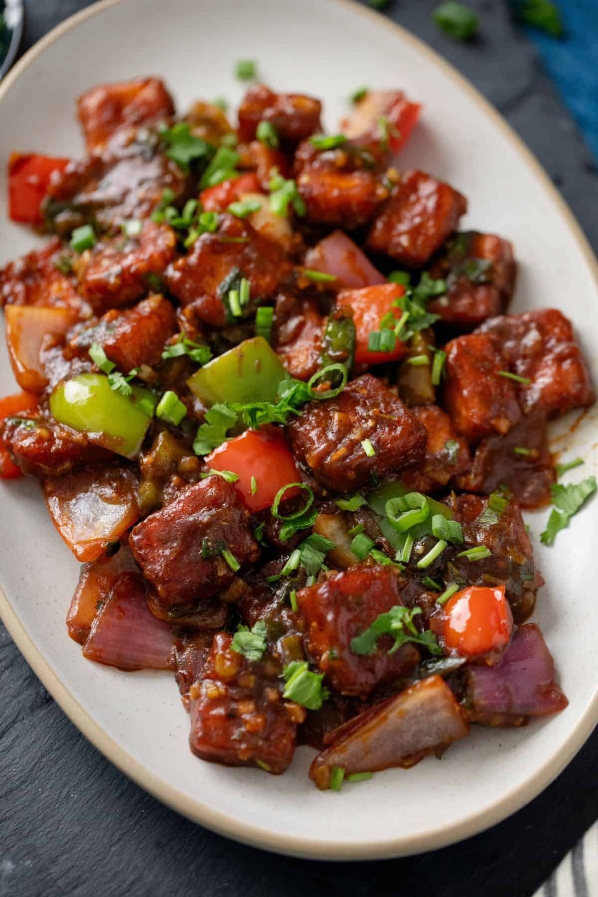 Pork Chilli, cerdo salteado con pimientos y cebolla